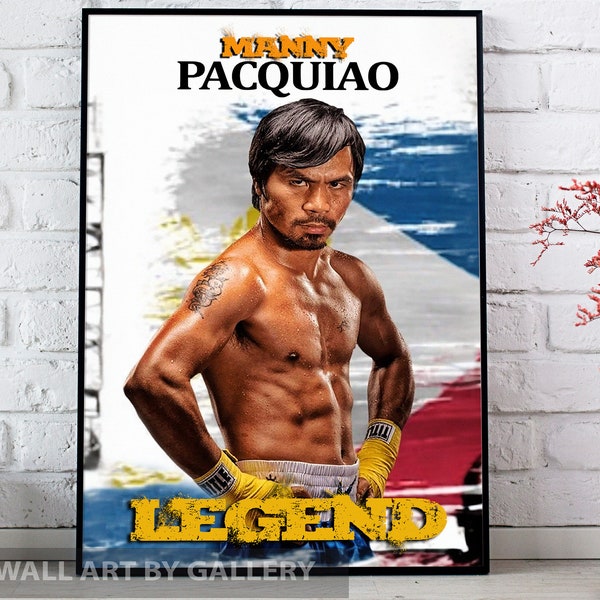 Manny Pacquiao Poster Wall Decor: Lightweight Boxing Icon, Art Print, Sports Fan Gift, Boxing Poster, Boxing Memorabilia