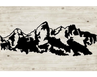 Grand Teton National Park Digital File | PNG | SVG | DXF