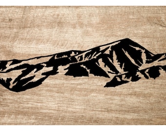 Mount Elbert Colorado Digital File | PNG | SVG | DXF