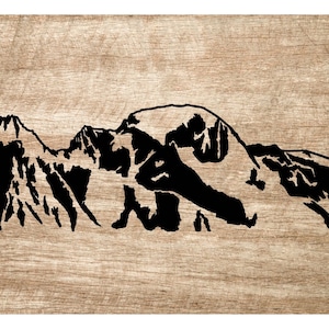 Gannett Peak Wyoming Digital File | PNG | SVG | DXF