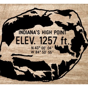 Hoosier Hill Indiana Digital File | PNG | SVG | DXF