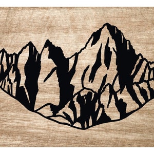 Mount Whitney California Digital File | PNG | SVG | DXF
