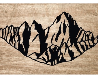 Mount Whitney California Digital File | PNG | SVG | DXF