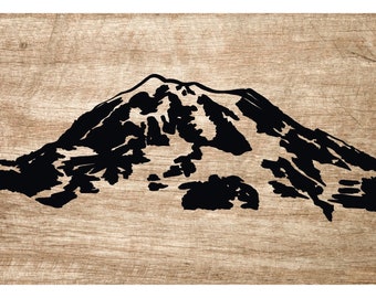 Mount Rainier Washington State Digital File | PNG | SVG | DXF