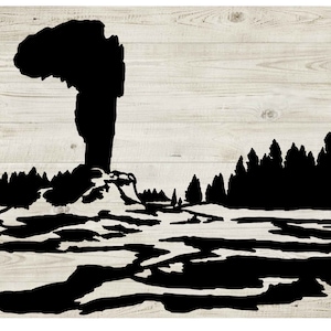 Yellowstone National Park Digital File | PNG | SVG | DXF