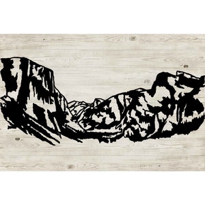 Yosemite National Park Digital File | PNG | SVG | DXF