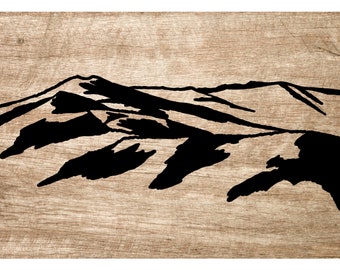 Mount Mitchell North Carolina Digital File | PNG | SVG | DXF