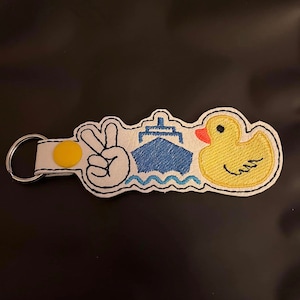 Peace Cruise Duck Keychain
