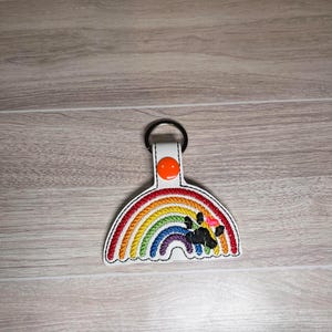 Rainbow Paw Print Keychain