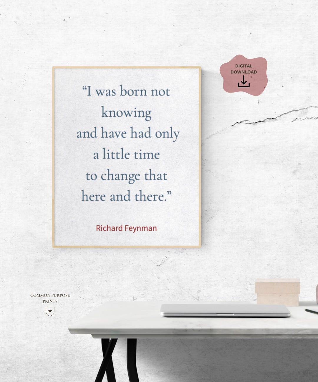 Richard Feynman Quote Digital Download – “born Not Knowing ...