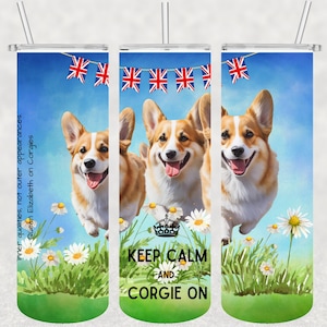 Corgis Tumbler Wrap, Hund, Sublimationsdesign, 20 Unzen Skinny Straight, PNG, nur digitaler Download