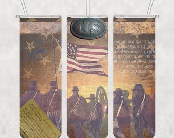 Tumbler Wrap, history, Civil War, Union Soldier, Reenactment, Gettysburg, 20 oz Skinny Straight, Sublimation, PNG-Digital Download Only