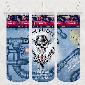 Union Pipefitter 20 oz Skinny Straight Tumbler Wrap-PNG-Digital Download apenas