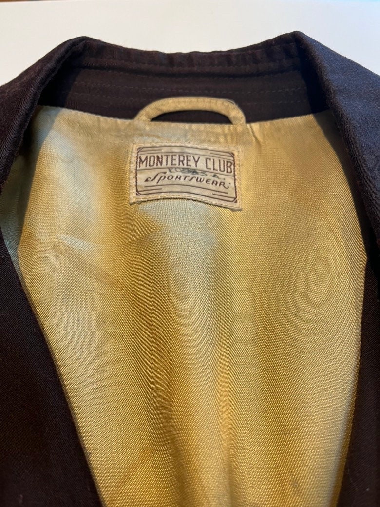1950s Original Monterey Club Sportwear Two Tone Hollywood Jacket Etsy