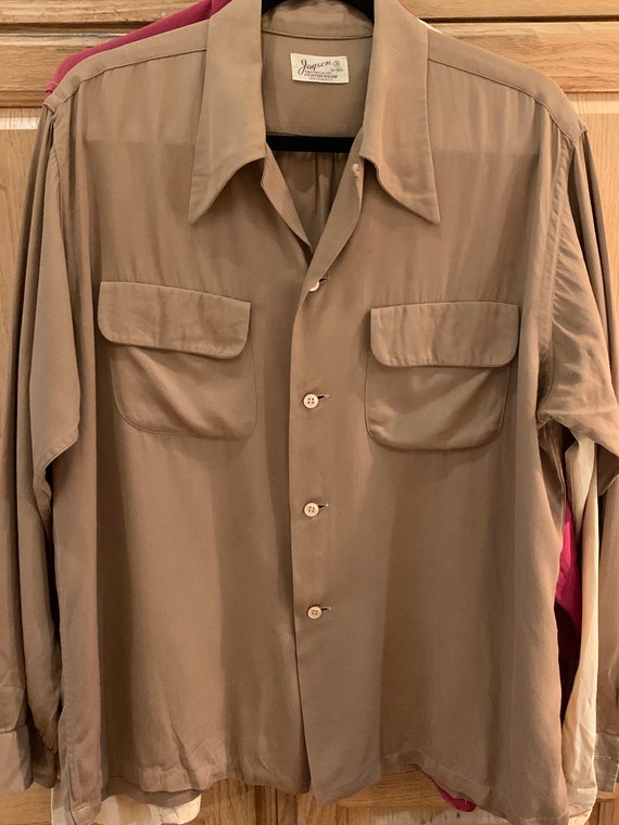 1950s Jayson Soft Gabardine Shirt Large - image 1