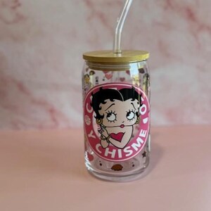 Betty Boop Cafecito & Chisme Glass Can
