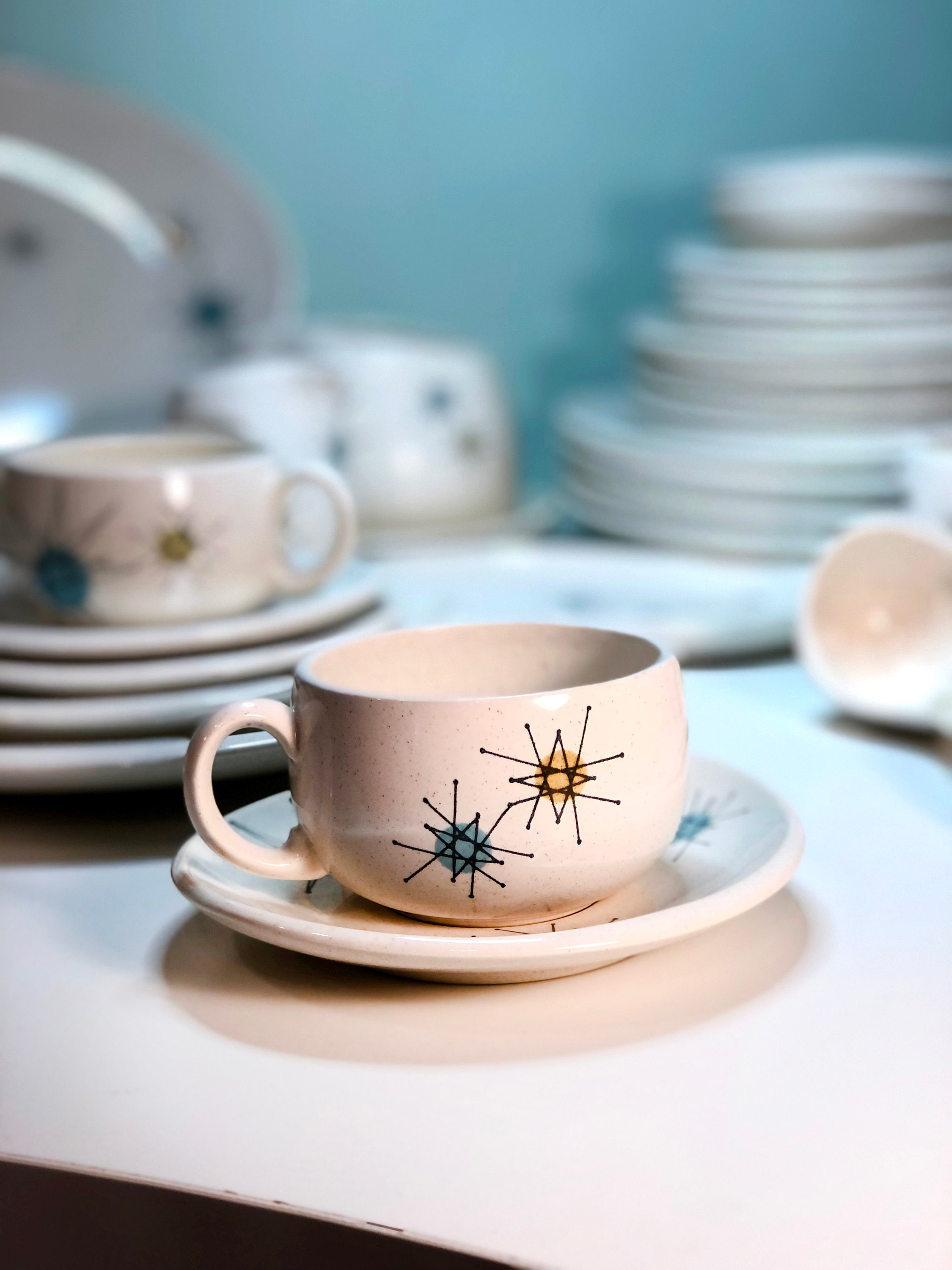 Vintage Franciscan Starburst Dinnerware 1950s Star Design