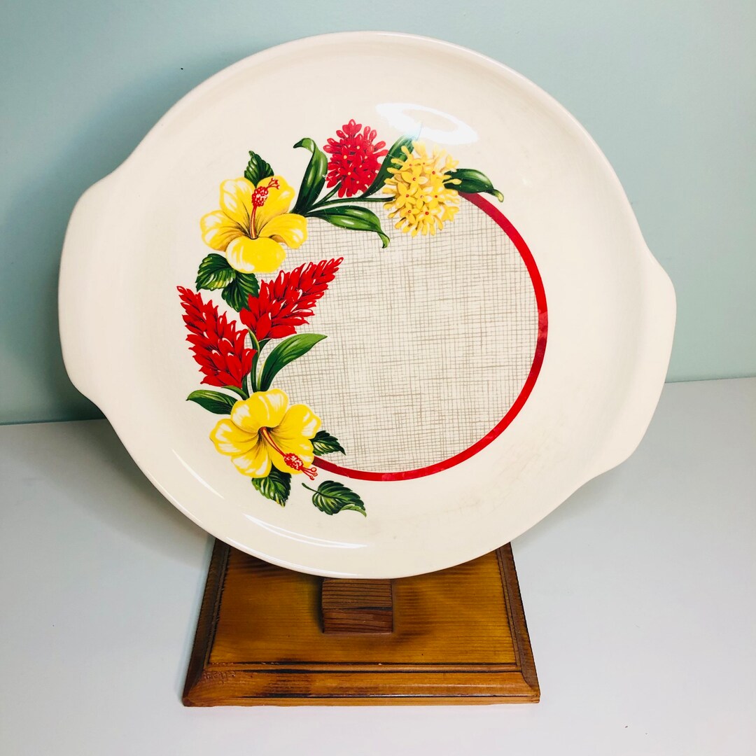 Vintage Harmony House Tropicue Plate 1950s Oven Proof Etsy