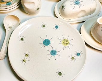 Vintage Franciscan Starburst Dinnerware 1950s Star Design MCM Mid