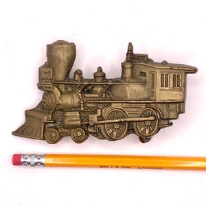 1978 Solid Brass Train Steam Locomotive Baron Belt Buckle