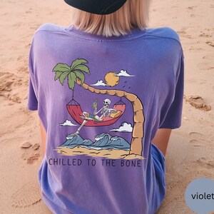 Summer Skeleton Shirt, Skeleton Beach Shirt, Comfort Colors Summer Shirt, Vacation Top, Summer Graphic Tee, Beach Tee, Funny Skeleton Shirt