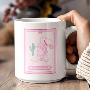 Witchy cowgirl-mok, tarotkaartmok, cowgirl-mok, cowboymok, western decor, western geïnspireerde stijl, cadeau voor beste vriend, Witchy cadeau,