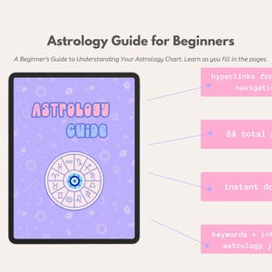Diario de astrología, diario digital, diario imprimible, aprender astrología, cuaderno de ejercicios de astrología, sugerencias para el diario, astrología imprimible, planificador