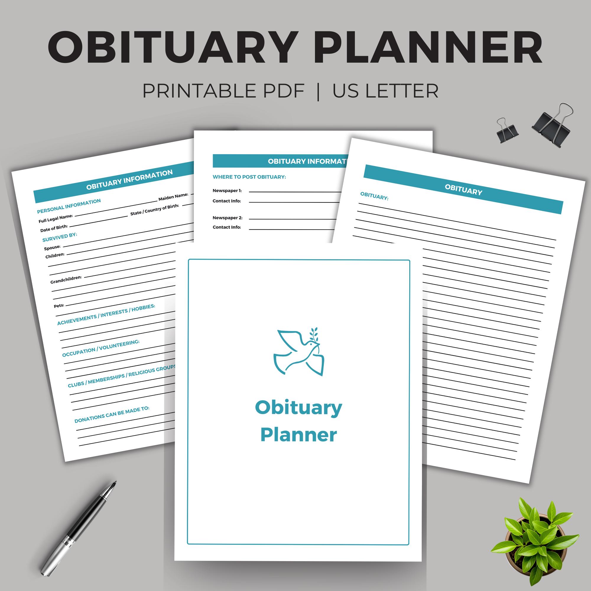 Obituary Planner, Obituary Template, Funeral Program, End of Life Planner, How to Write an Obituary, Death Notice Template - Etsy obituary-planner-obituary-template-funeral-program-end-of-life-planner-how-to-write-an-obituary-death-notice-template-etsy