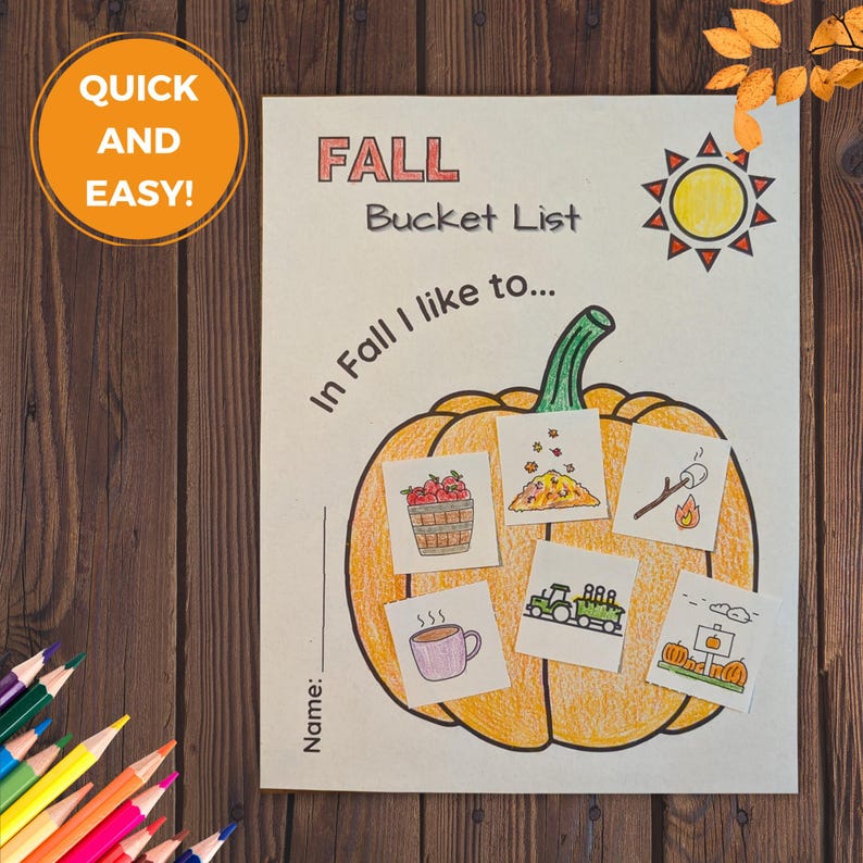 Fall Bucket List Printable, Autumn Bucket List, Fall Activities ...