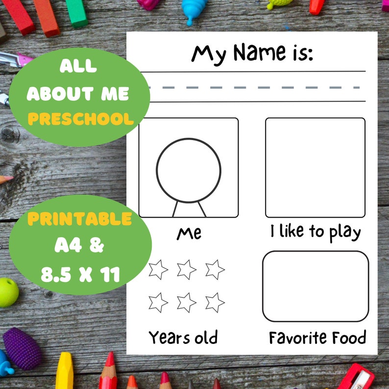 All About Me Preschool Printable, All About Me Poster, Homeschool ...