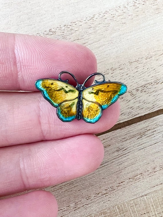 David-Anderson Vintage Enamel Butterfly Brooch/Pin