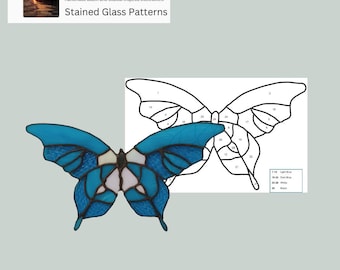 Stained Glass Pattern - Butterfly