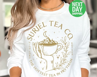 Suriel Tea Co Sweatshirt and Hoodie, Acotar Sweater, Bookish Sweat,Sarah J Maas Shirt,A Court Of Thorns And Roses Sweater, Court Shirt-DG025