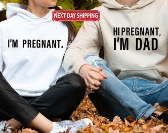 Pregnancy Announcement Hoodies: Matching Couple Sweatshirt Set