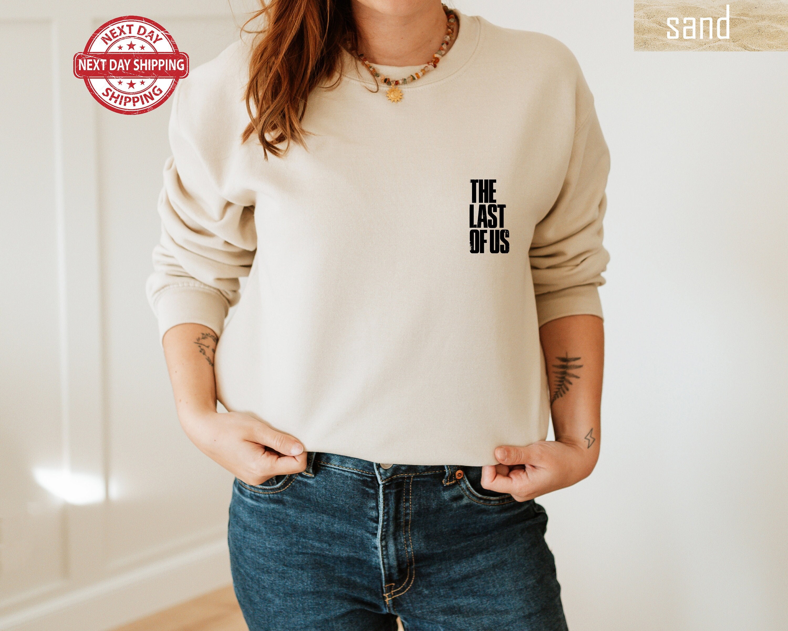The Last of us Ellie Tattoo Crewneck Sweatshirt by MedNice