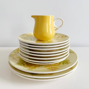 Mikasa Country Fashions Wild Blossoms 5300 Yellow Mixed Lot Floral Mid-Century Dinnerware Japan Vintage 1970s