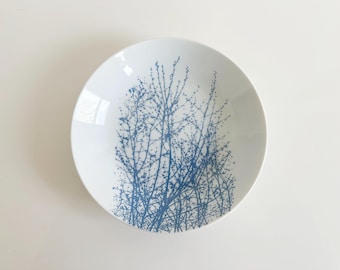 Vintage Vera for Mikasa The Birches Blue Botanical Soup Bowl by Vera Neumann Japan 1970s