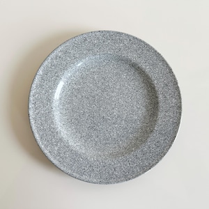 Mikasa Ultrastone Gray Granite Contemporary Dinnerware Accent Plates & Soup Bowls Japan Vintage 1980s