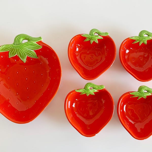 Strawberry Dishes Etsy