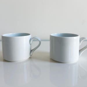 Dansk Bisserup White Bistro Dinnerware: Creamer & Flat Cups Portugal Vintage 1990s
