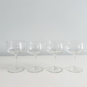 Set of 4 Vintage Cocktail Liquor Dimpled Glasses
