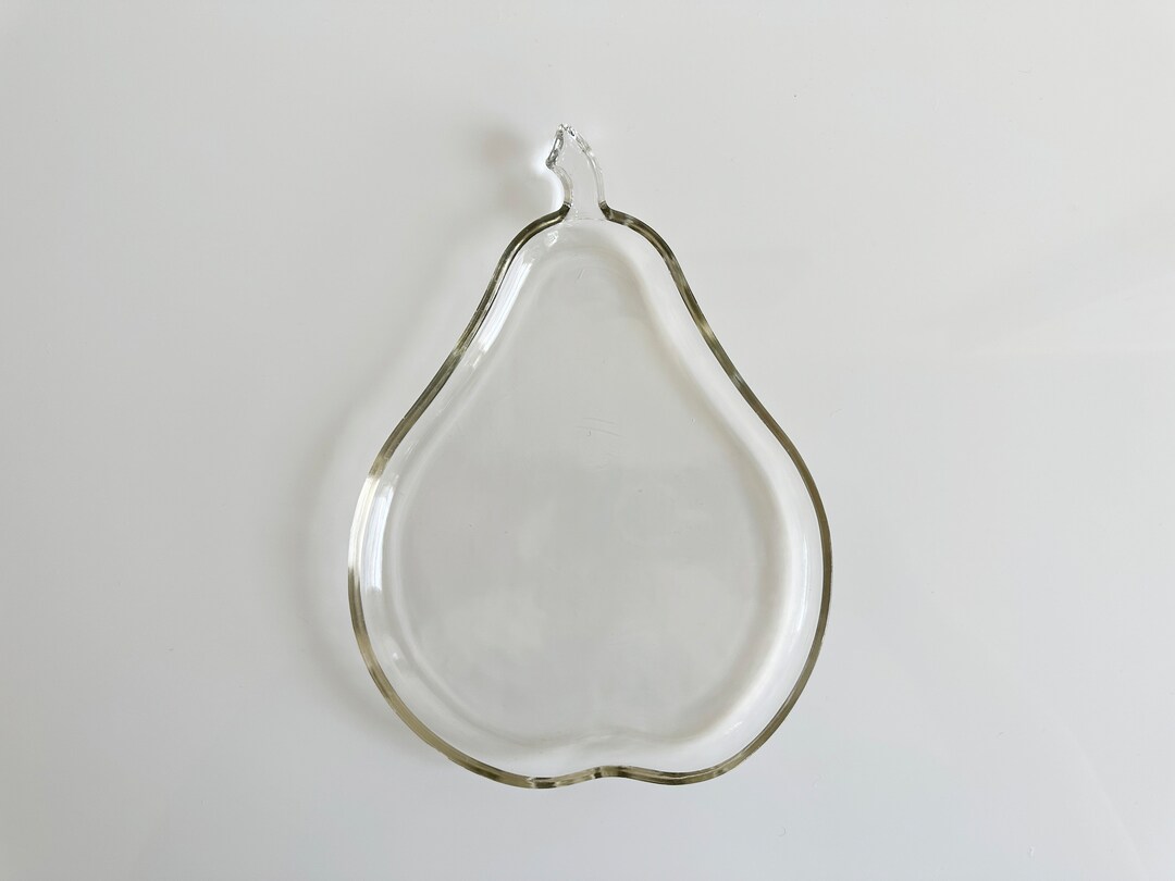 Orchard Clear Glass Pear Shaped Dinnerware by Hazel Atlas USA Etsy