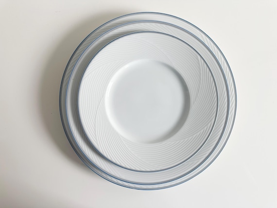 Vintage Dansk Tapestries Blue Twill Dinnerware by Jack Lenor
