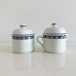 Dansk Bistro Cafe Coordinates Sugar and Creamer with Lids Portugal Vintage 2000s