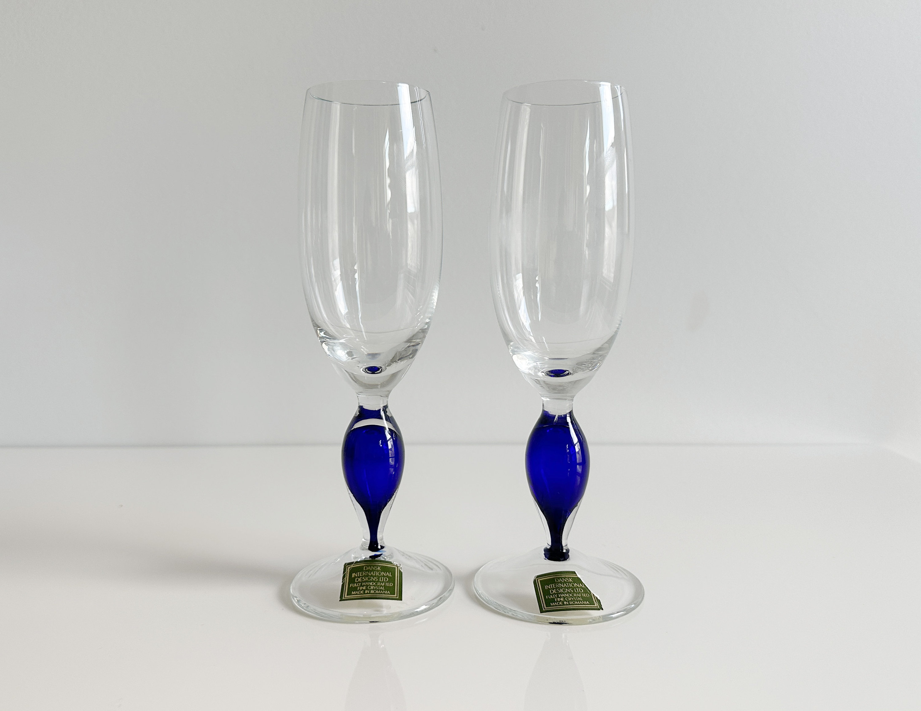 Assorted Dansk Amazon Cobalt Blue Water Goblet Wine Glasses Etsy