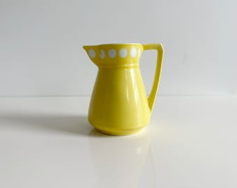 Celebrate Registered Small Yellow Creamer with Polka Dots Germany Vintage