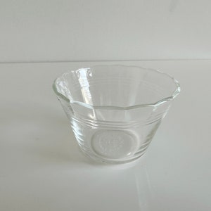Pyrex Originals Clear Glass Custard Cup 5 oz #462 Crimped Plain USA Vintage 1950s