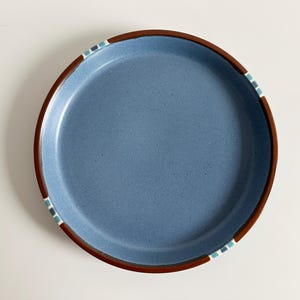 Dansk Mesa Sky Blue Stoneware Dinner Plate Japan Vintage 1980s