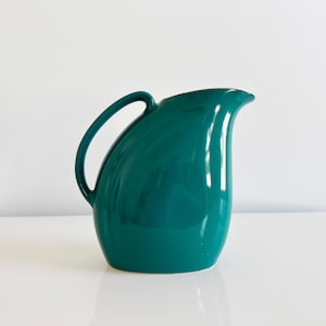Hall Nora Teal Blue Green Ice Tea Water Jug Pitcher Mid-Century USA Vintage 1950s