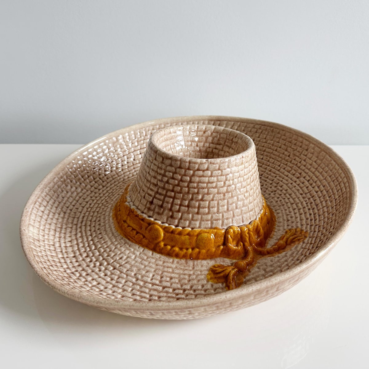 WP Sombrero Shaped Chip & Dip Divided Serving Hat Dish by Whittier Pottery USA Vintage 1980s - Etsy